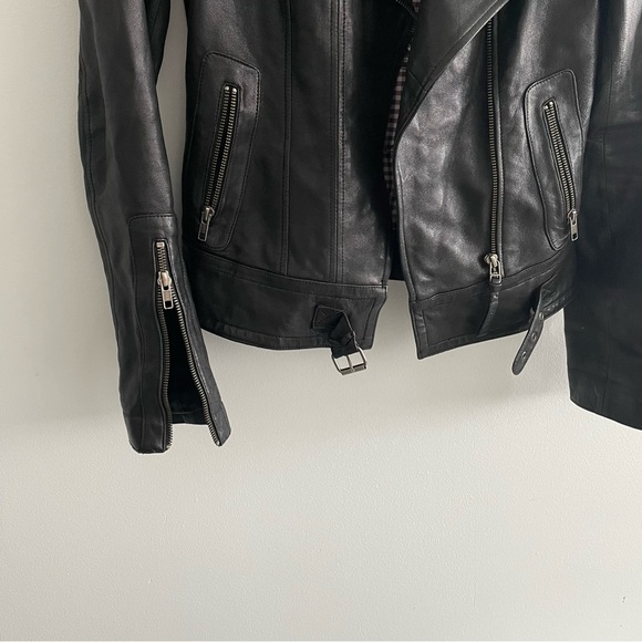 Mackage Black Leather Kenya Moto Style Jacket Size XS - Picture 2 of 10